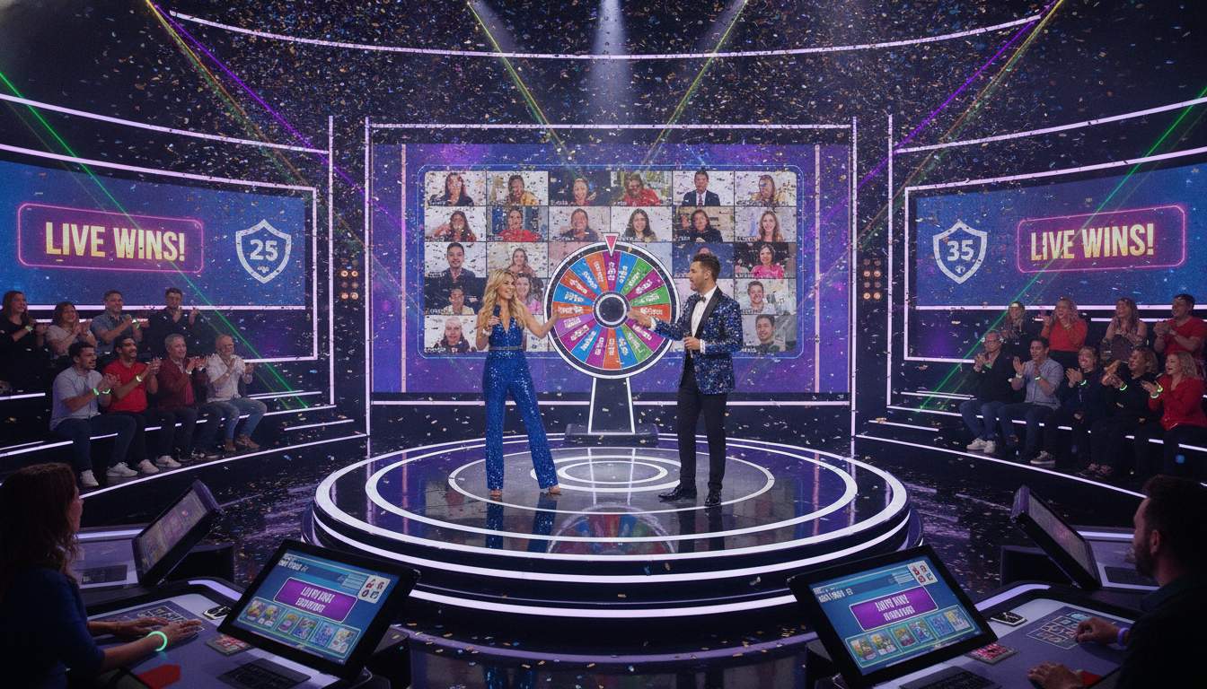 Interactive live casino game show